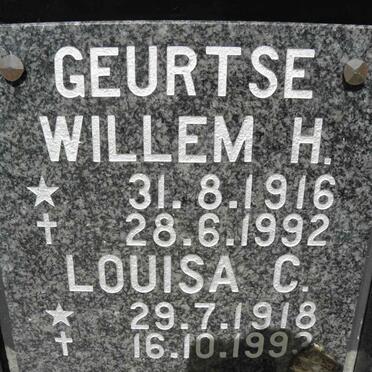 GEURTSE Willem H. 1916-1992 &amp; Louisa C. 1918-1993