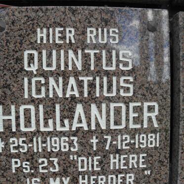 HOLLANDER Quintus Ignatius 1963-1981