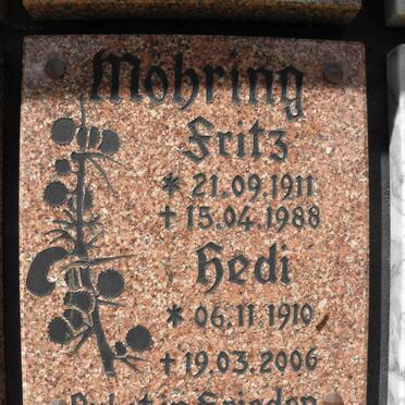 MOHRING Fritz 1911-1988 &amp; Hedi 1910-2006