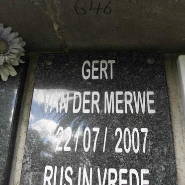 MERWE Gert, van der -2007