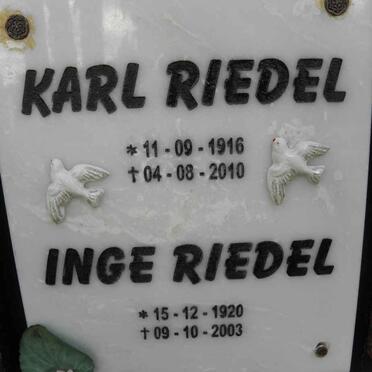 RIEDEL Karl 1916-2010 &amp; Inge 1920-2003