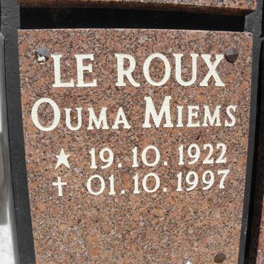 ROUX Miems, le 1922-1997