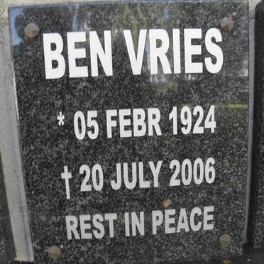VRIES Ben 1924-2006