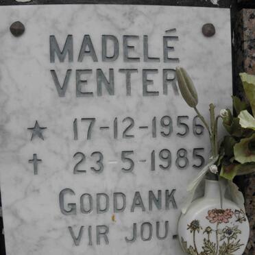 VENTER Madelé 1956-1985