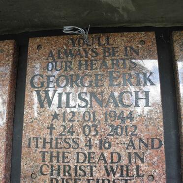 WILSNACH George Erik 1944-2012