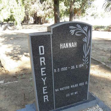 DREYER Hannah 1932-1974