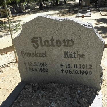 FLATOW Hanskarl 1916-1980 &amp; Käthe 1912-1990