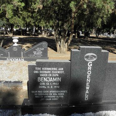 GROENEWALD Benjamin 1903-1972