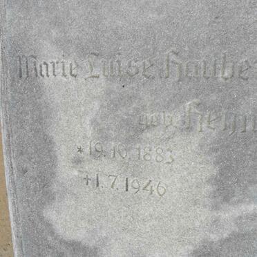 HAUBER Marie Luise nee HEIM 1883-1946