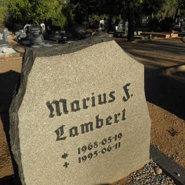 LAMBERT Marius F. 1968-1995