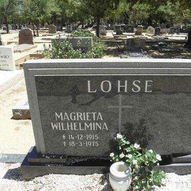 LOHSE Magrieta Wilhelmina 1915-1975