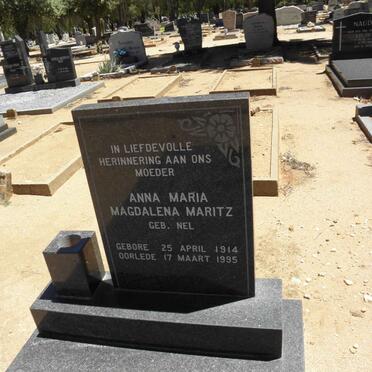 MARITZ Anna Maria Magdalena nee NEL 1914-1995