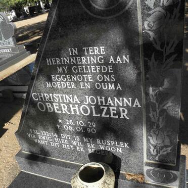 OBERHOLZER Christina Johanna 1929-1990