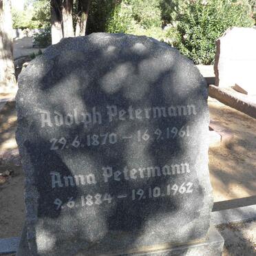 PETERMANN Adolph 1870-1961 &amp; Anna 1884-1962