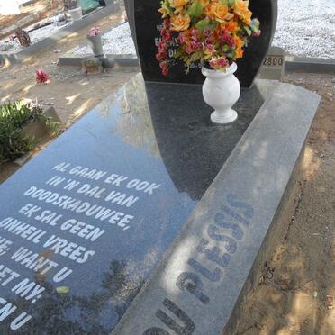 PLESSIS Jan Adriaan, du 1941-1997 &amp; Elizabeth Philippina 1944-