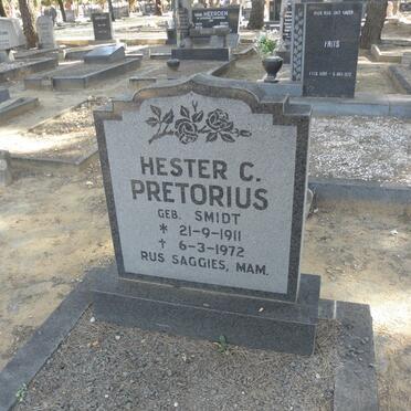 PRETORIUS Hester C. nee SMIDT 1911-1972