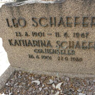 SCHAEFER Leo 1901-1967 &amp; Katharina HENSELER 1901-1989