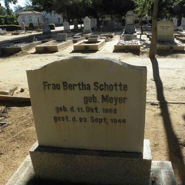 SCHOTTE Bertha nee MEYER 1862-1944