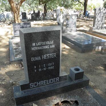 SCHREUDER Hester 1917-1992