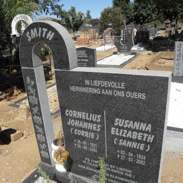 SMITH Cornelius Johannes 1921-2004 &amp; Susanna Elizabeth 1924-2002