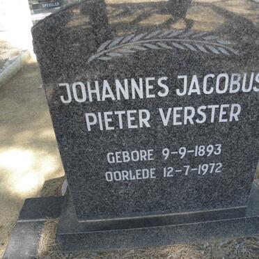 VERSTER Johannes Jacobus Pieter 1893-1972