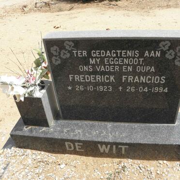 WIT Frederick Francios, de 1923-1994
