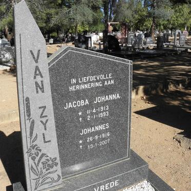 ZYL Johannes, van 1916-2007 &amp; Jacoba Johanna 1913-1993