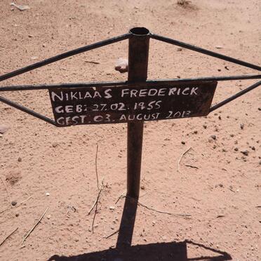 FREDERICK Niklaas 1955-2013