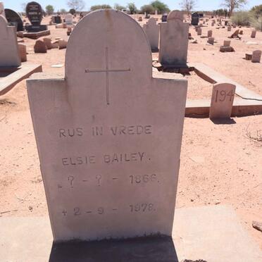 BAILEY Elsie 1866-1978