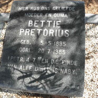 PRETORIUS Bettie 1895-1985