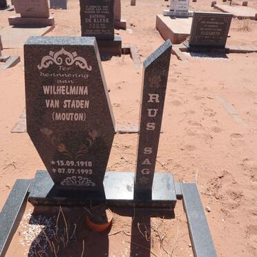 STADEN Wilhelmina, van nee MOUTON 1918-1993