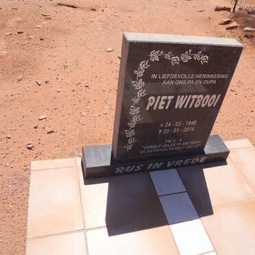 WITBOOI Piet 1949-2014