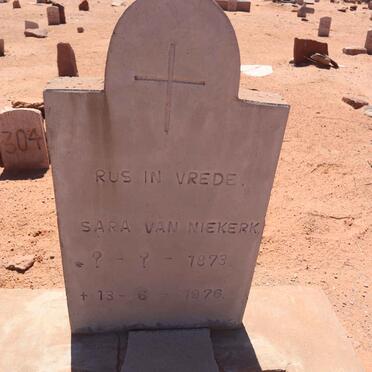 NIEKERK Sara, van 1873-1976