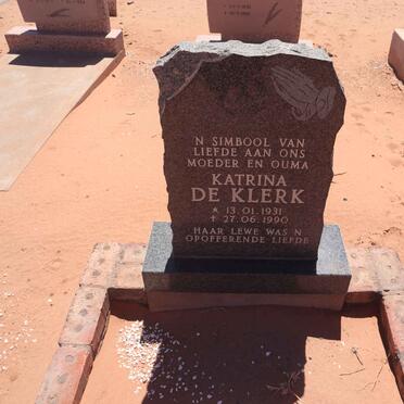 KLERK Katrina, de 1931-1990