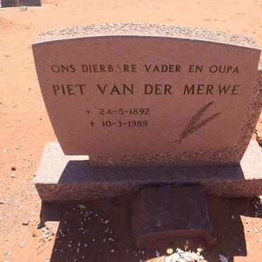 MERWE Piet, van der 1892-1989