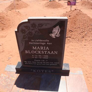 BLOCKSTAAN Maria 1946-2022