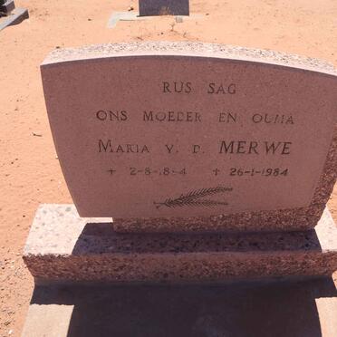 MERWE Maria, v.d. 1894-1984