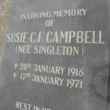 CAMPBELL Susie C.F. nee SINGLETON 1916-1971