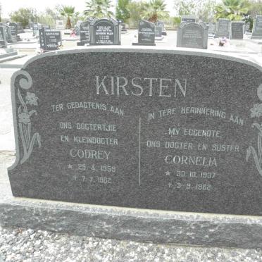 KIRSTEN Codrey 1959-1962 :: KIRSTEN Cornelia 1937-1962