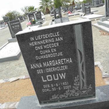 LOUW Anna Margaretha nee OBERHOLZER 1931-2007