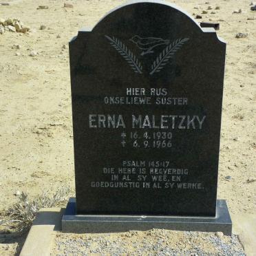 MALETZKY Erna 1930-1966