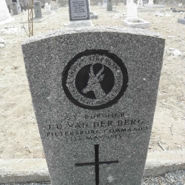 BERG J.D., van der -1915