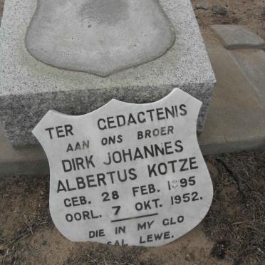 KOTZE Dirk Johannes Albertus 1895-1952