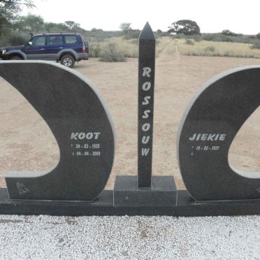 ROSSOUW Koot 1925-2000 &amp; Jiekie 1927-