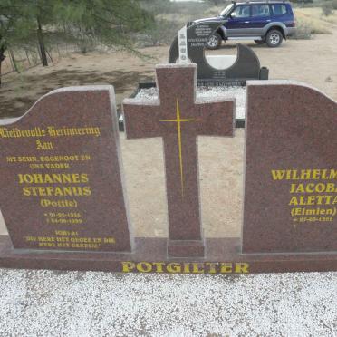POTGIETER Johannes Stefanus 1956-1999 &amp; Wilhelmina Jacoba Aletta 1955-
