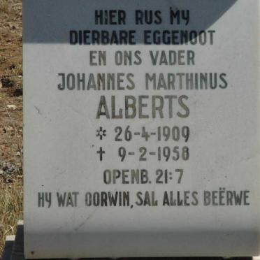 ALBERTS Johannes Marthinus 1909-1958