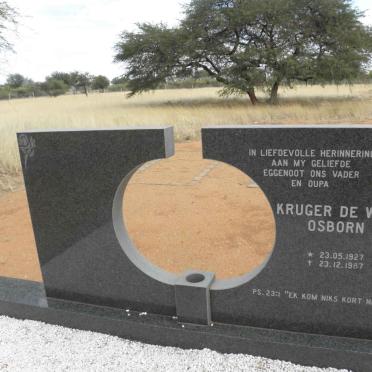 OSBORN Kruger De Wet 1927-1987