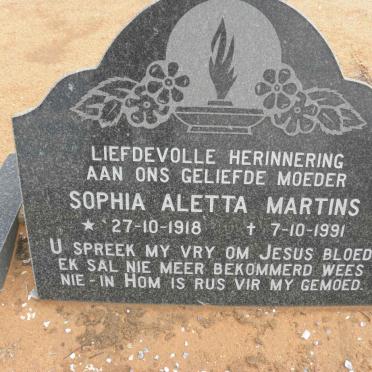 MARTINS Sophia Aletta 1918-1991