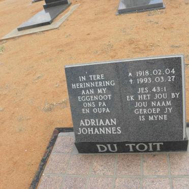 TOIT Adriaan Johannes, du 1918-1993