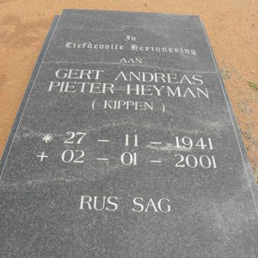 HEYMAN Gert Andreas Pieter 1941-2001